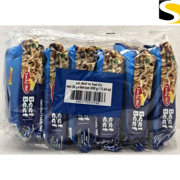 Picture of Lucky Me Beef Noodles 6x55g