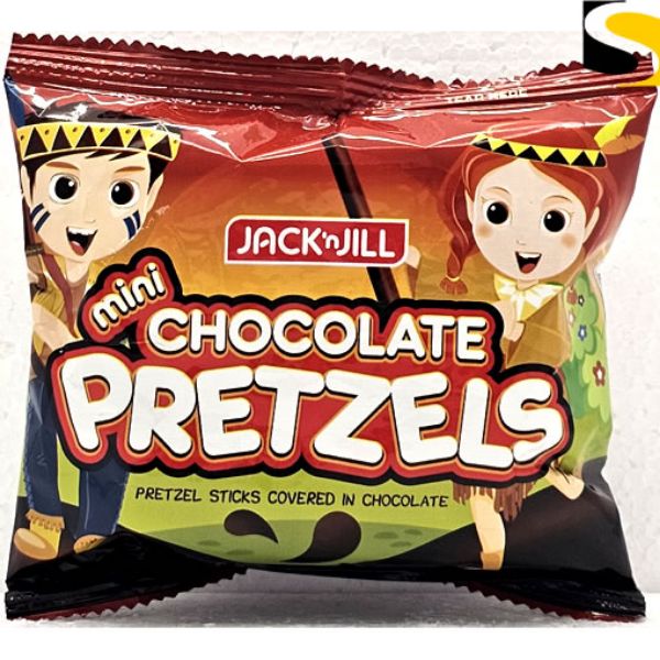 Picture of Jack & Jill Pretzels Choc Filled 28g